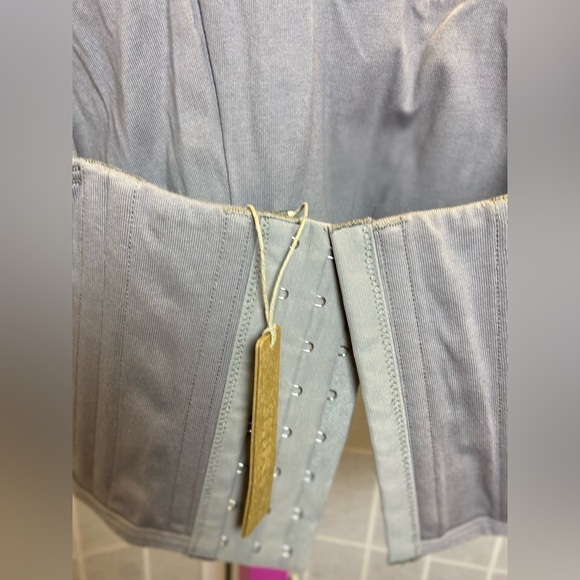 NWT SKIMS COTTON CORSETS Cotton Corset Bustier in gray - Picture 5 of 9